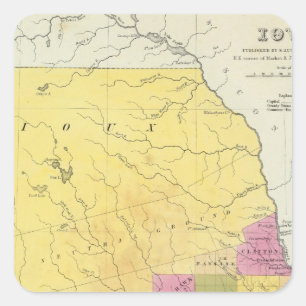 Iowa 7 square sticker