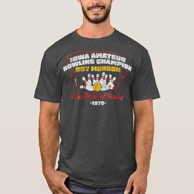 Iowa Amateur Bowling Champion Funny T-Shirt (Front)