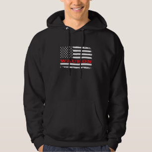 Iowa American Flag Waukon Usa Patriotic Souvenir Hoodie
