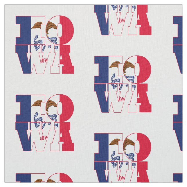 Iowa American state flag Fabric (Swatch)