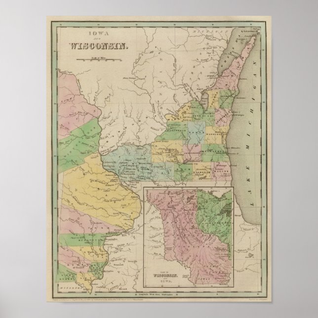 Iowa and Wisconsin Poster (Front)