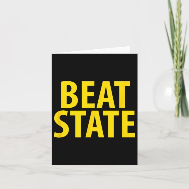 Iowa Beat State House Divided State Of Ia  Card (Front)