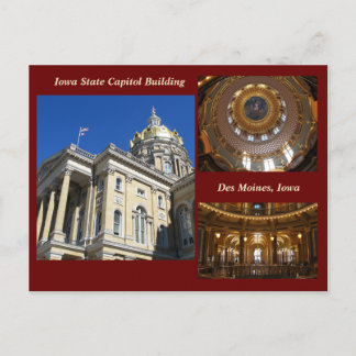 Iowa Capitol Building and rotunda interior Postcard