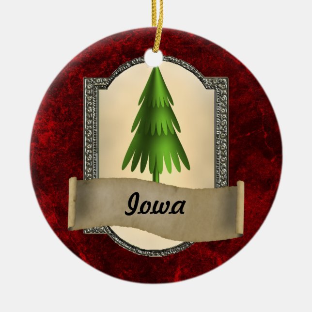 Iowa Christmas Ornament (Front)