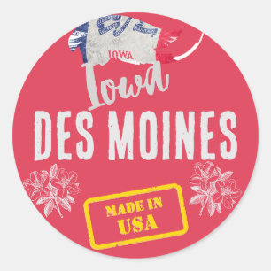 Iowa Cities Classic Round Sticker