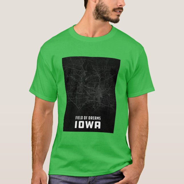 Iowa City Map Oversized T-Shirt (Front)