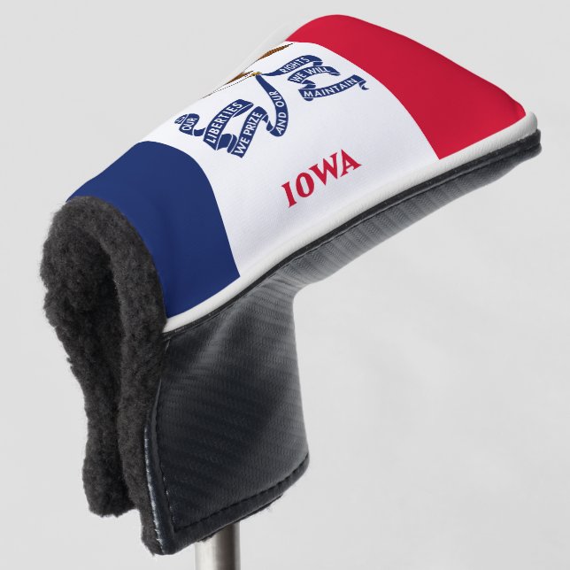 Iowa Flag Golf Head Cover (3/4 Front)