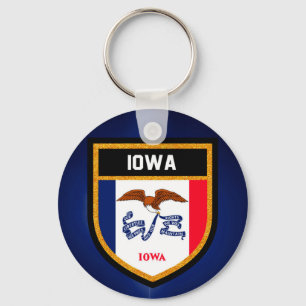 Iowa Flag Key Ring