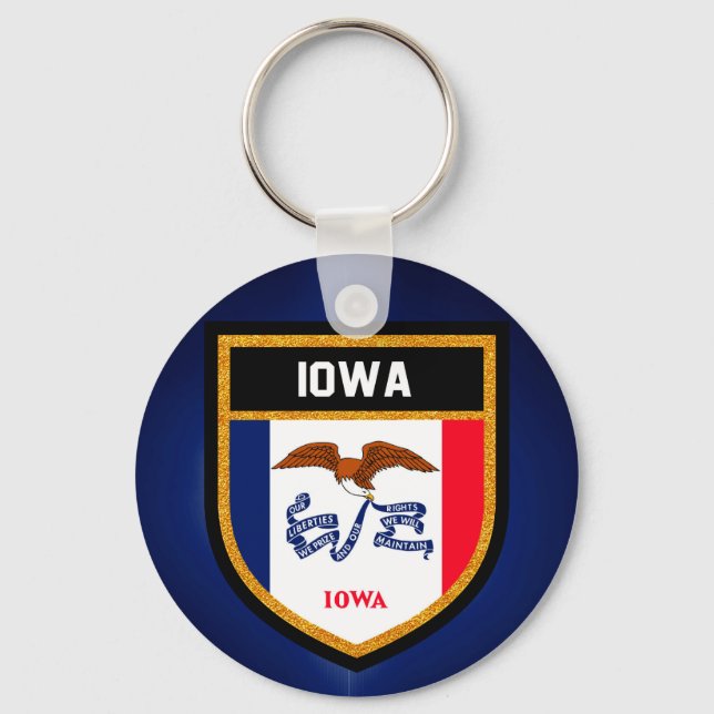 Iowa Flag Key Ring (Front)