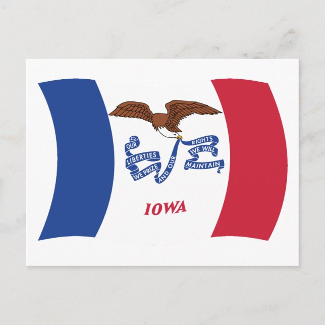 Iowa Flag Postcard (Front)