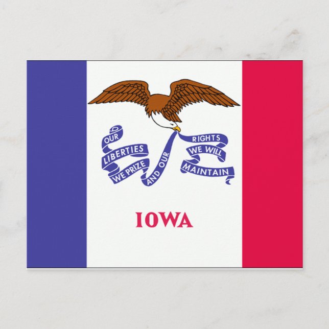 Iowa Flag Postcard (Front)