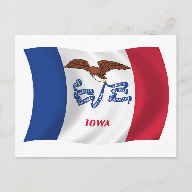 Iowa Flag Postcard (Front)