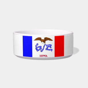 Iowa flag-seal bowl