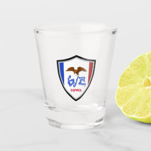 Iowa flag shot glass