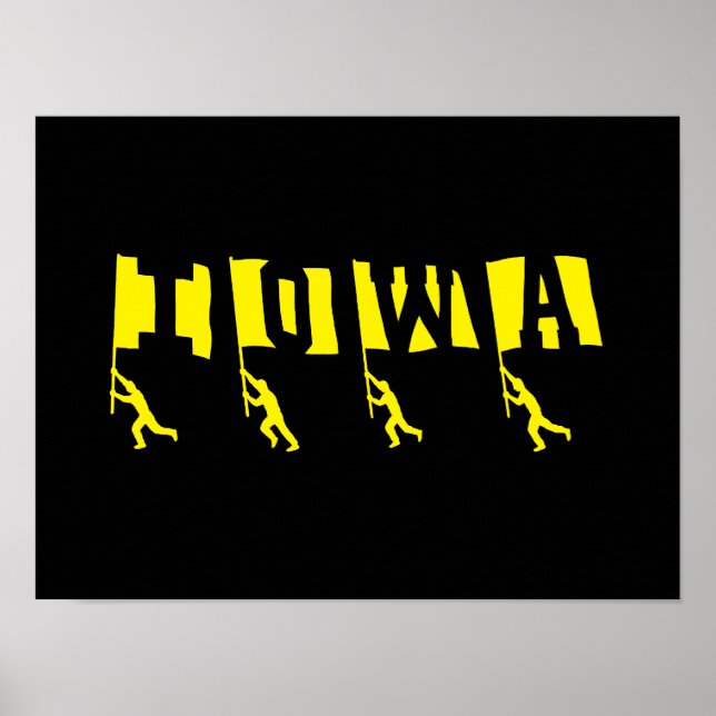 Iowa Football "Flags" Poster (Front)