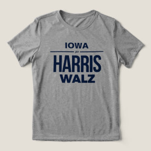 Iowa for Harris Walz Tri-Blend Shirt