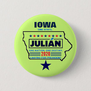 Iowa for Julian Castro 2020 6 Cm Round Badge
