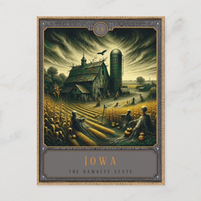 Iowa | Gothic Art Postcard (Front)