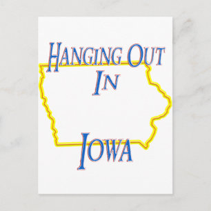 Iowa - Hanging Out Postcard