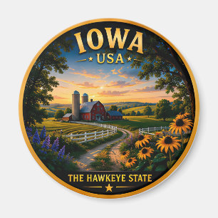 Iowa Hawkeye State Countryside Pride 🌻 Magnet