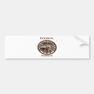 Iowa Hawkeye State Seal Bumper Sticker