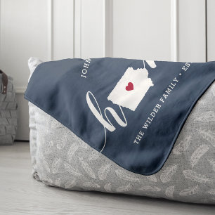 Iowa Home State Personalised Sherpa Blanket
