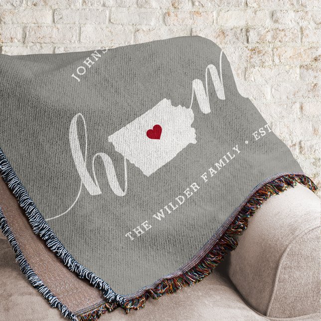 Iowa Home State Personalised Throw Blanket (Creator Uploaded)