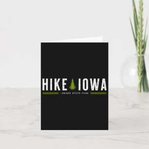 Iowa Ia Ledges State Park Hike Tree Retro Graphic Card