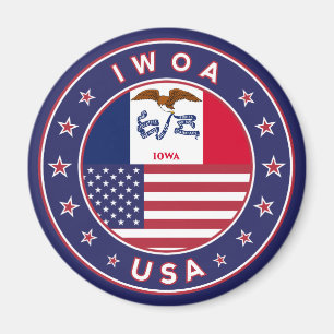 Iowa, Iowa sticker, bag, clock Magnet