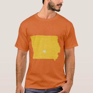 Iowa Love in Yellow T-Shirt