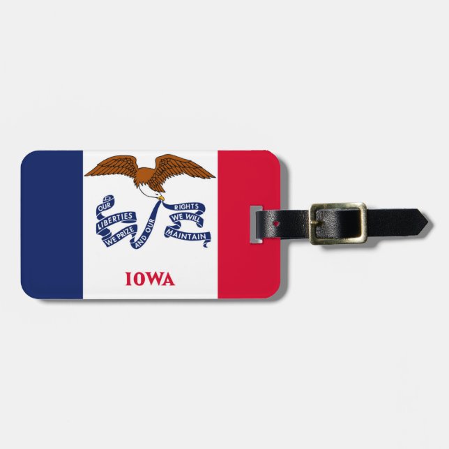 Iowa Luggage Tag (Front Horizontal)