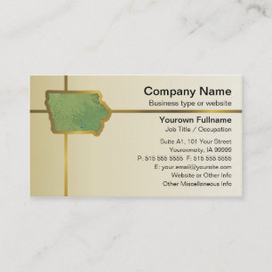 Iowa Map Business Card