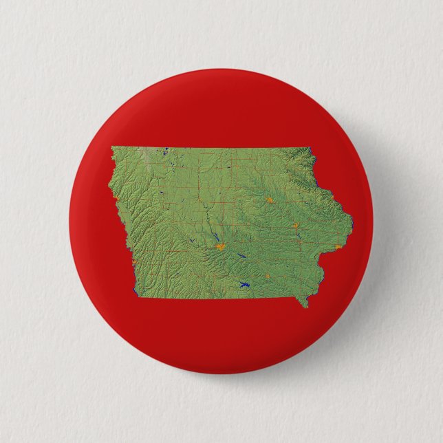 Iowa Map Button (Front)