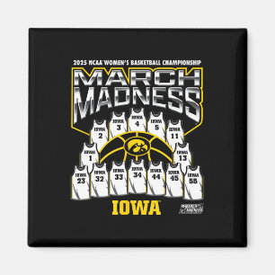 Iowa March Madness 2025 Women's Sketll Nil Magnet