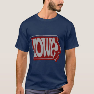 Iowa Maroon and Grey State Typography Art Oversize T-Shirt
