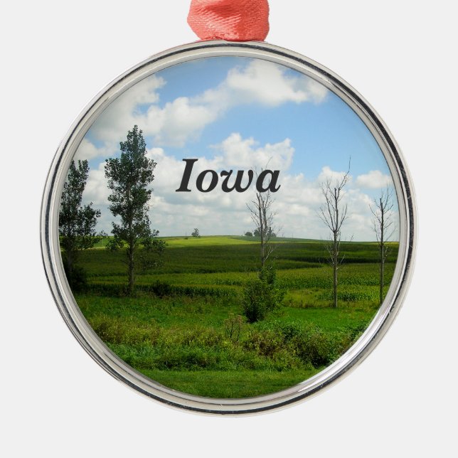 Iowa Metal Tree Decoration (Front)