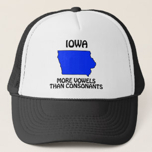 Iowa - More Vowels Than Consonants Trucker Hat