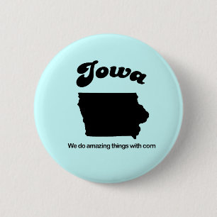 Iowa Motto - We do amazing things 6 Cm Round Badge