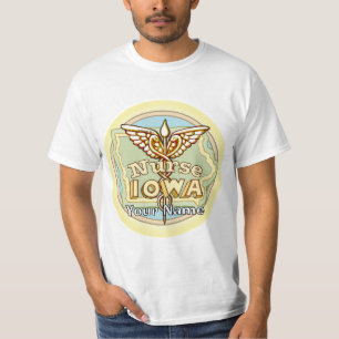 Iowa Nurse Caduceus T-Shirt