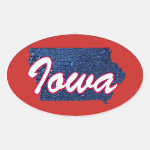 Iowa Oval Sticker