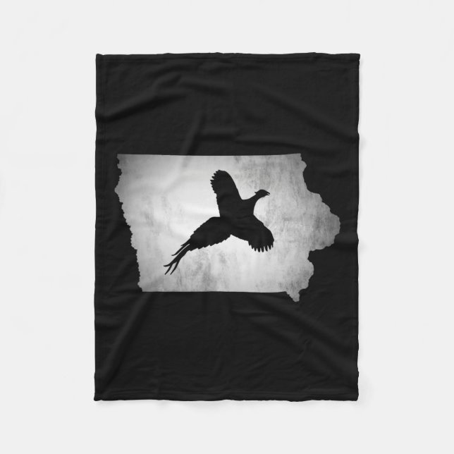 Iowa Pheasant Hunting  Fleece Blanket (Front)