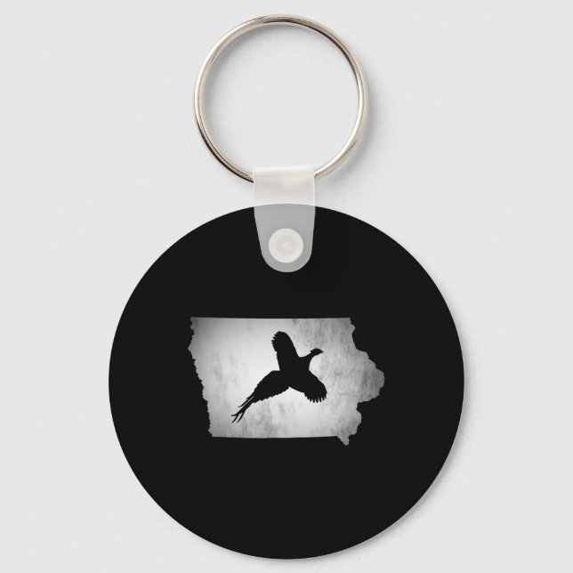 Iowa Pheasant Hunting  Key Ring (Front)