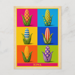 Iowa Postcard Corn Vintage Pop Art