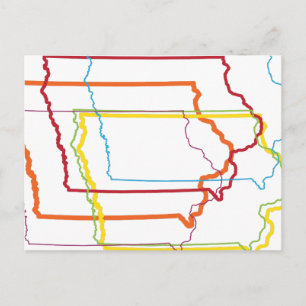 iowa pride blur postcard