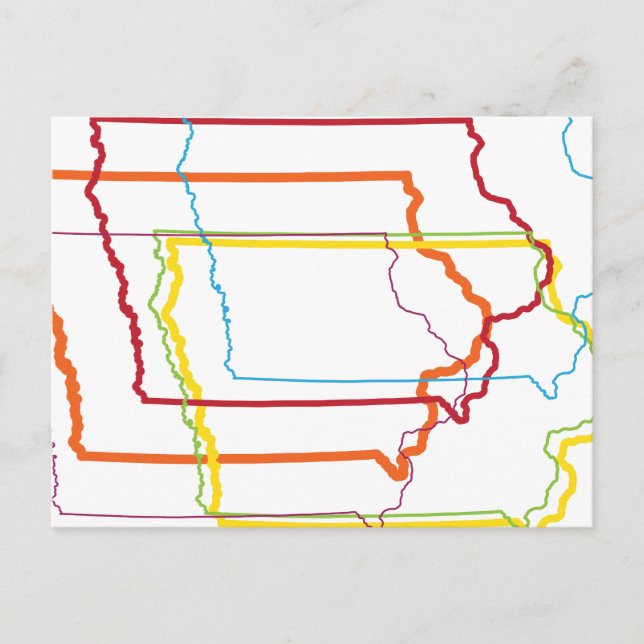 iowa pride blur postcard (Front)