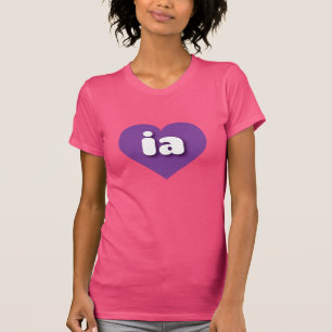 Iowa purple heart - I love ia T-Shirt