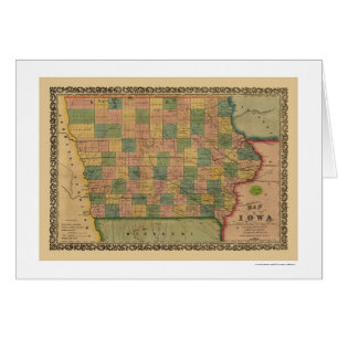 Iowa Railroad Train Map 1855