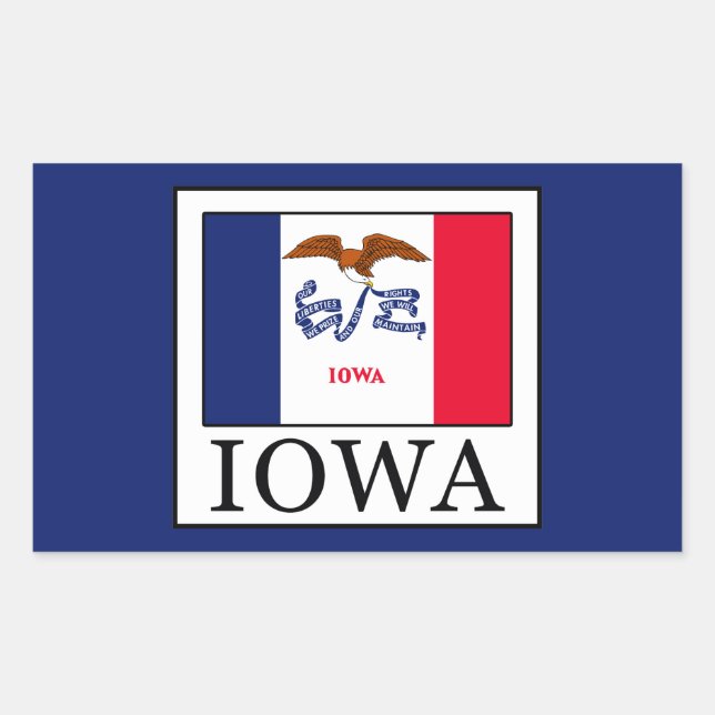 Iowa Rectangular Sticker (Front)