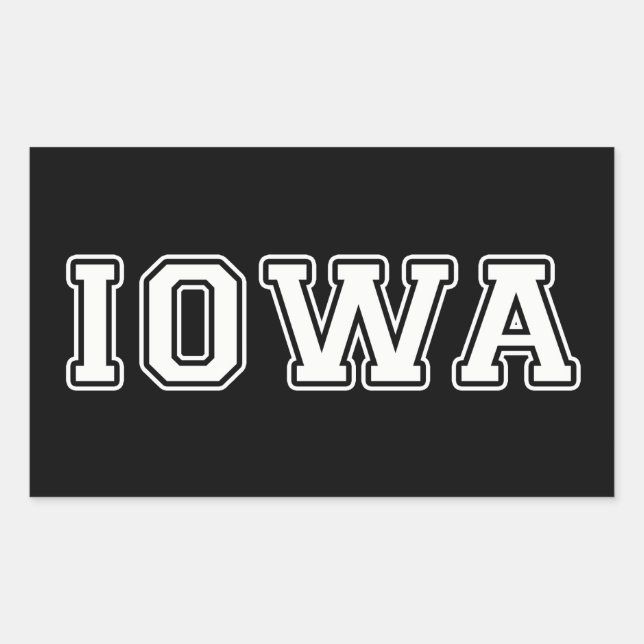Iowa Rectangular Sticker (Front)