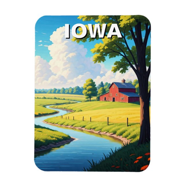 Iowa Red Barn Magnet (Vertical)